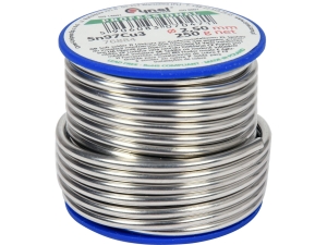 Spoiwo, drut lutowniczy do instalacji miedzianych na szpuli 2,5mm, 250g, sn97cu3 76884