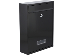 Skrzynka na listy VOREL pocztowa wrzutnia 36x26x8cm czarna stalowa 78555