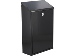 Skrzynka na listy toya metalowa czarna 40x25x10cm zamykana na zamek VOREL 78570