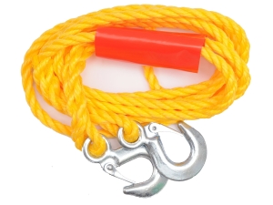 Linka holownicza VOREL pleciona 4m do 1500kg z solidnymi hakami 82201