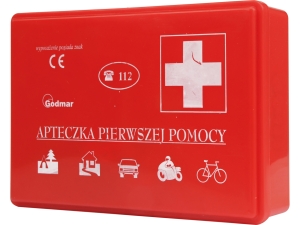 Apteczka samochodowa toya e-01 pierwszej pomocy z wyposażeniem do auta 83260