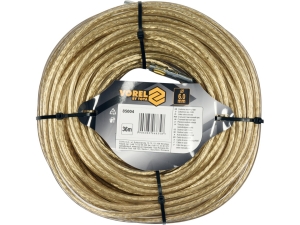Linka celna stalowa VOREL 6mm 36m zakuta z osłoną pvc do plandeki 85004