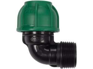 Kolanko do rur PE FLO 90° 25mm GZ 1 cal ciśnienie 1 mpa instalacyjne 88870