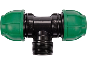 Trójnik PP FLO GZ 32mm x 1-1/4 cala x 32mm do łączenia rur PE 88908