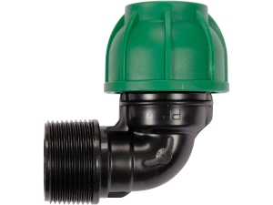 Kolano skręcane FLO 90° GZ 32mm x 1-1/4 cala do rur PE wodociągowe 88917