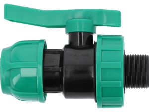 Zawór kulowy FLO męski PP 32mm x 1 cal do rur PE tworzywo szt.uczne 88965