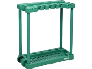 Stojak na narzędzia ogrodowe FLO mobilny z kółkami uchwyty schowki 84cm 89990