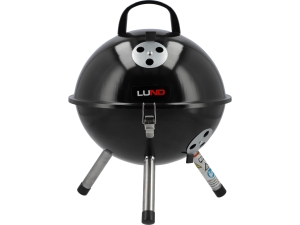 Grill węglowy LUND przenośny z pokrywą stalowy ruszt 32cm turystyczny 99922