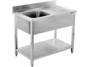 Stół ze zlewem YATO jednokomorowy 1000x600mm składany z półką nóżki YG-30900