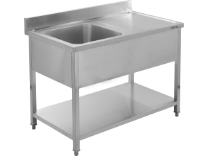 Stół gastronomiczny YATO ze zlewem jednokomorowy 1000x700mm YG-30903