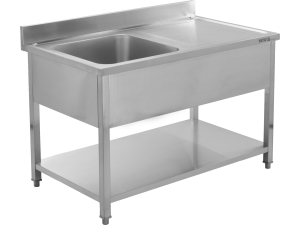 Stół gastronomiczny YATO ze zlewem jednokomorowy 1400x700mm YG-30905