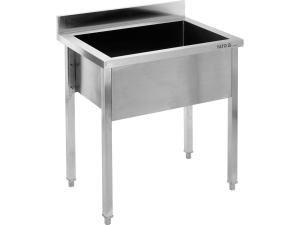 Stół z basenem YATO 800x600mm jednokomorowy nierdzewny z rantem YG-30921