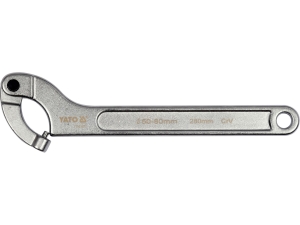 Klucz hakowy przegubowy YATO 50 80mm z okrągłym bolcem CrV YT-01677
