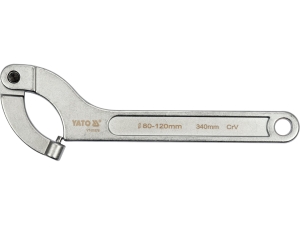 Klucz hakowy przegubowy YATO z okrągłym bolcem 80 120mm 340mm CrV YT-01678