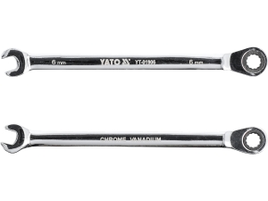 Klucz płasko oczkowy z grzechotką YATO 6mm 72t stal CrV YT-01906