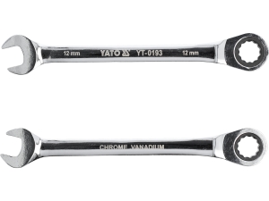 Klucz płasko oczkowy z grzechotką YATO 12mm 72 zęby stal CrV YT-0193