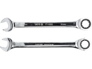 Klucz płasko oczkowy z grzechotką YATO 24mm 72 zęby stal CrV YT-0202