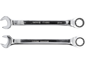 Klucz płasko oczkowy z grzechotką YATO 25mm 72 zęby stal CrV YT-0203