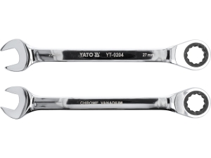 Klucz płasko oczkowy z grzechotką YATO 27mm 72 zęby stal CrV YT-0204