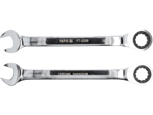 Klucz płasko oczkowy z grzechotką YATO 32mm 72 zęby stal CrV YT-0206