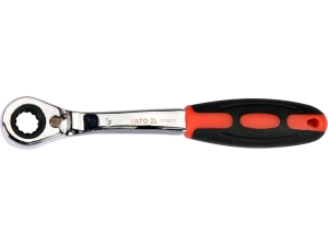 Klucz oczkowy YATO odgięty z grzechotką 72 zęby 9mm stal CrV YT-02371