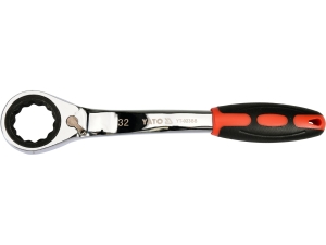 Klucz oczkowy z grzechotką YATO odgięty 32mm 72 zęby stal CrV YT-02388