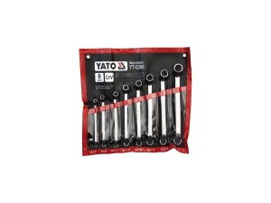 Zestaw kluczy oczkowych odgiętych YATO 8 szt. 6-22mm polerowane CrV YT-0396