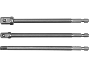 Adaptery do nasadek YATO HEX długie 150mm 1/4" 3/8" 1/2" 3 szt. YT-04628
