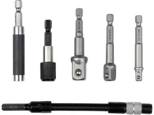 Zestaw adapterów YATO 6 szt.uk HEX 65mm do bitów nasady 1/4 3/8 1/2 cala YT-04640