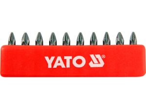 Końcówki wkrętakowe YATO bity pozidriv pz1 25mm zestaw 10 szt. YT-0470