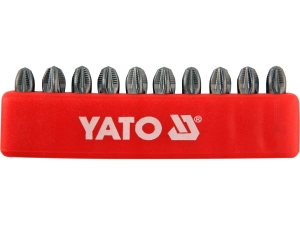 Bity wkrętakowe YATO pozidriv pz3 25mm zestaw 10 szt. 1/4 cala YT-0472