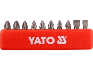 Zestaw końcówek wkrętakowych YATO mix płaskie ph pz 10 szt. 25mm YT-0482