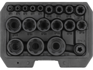 Zestaw nasadek TORX plus YATO 19 elementów do warsztatu samochodowego YT-05197
