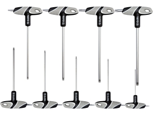 Zestaw kluczy trzpieniowych YATO TORX z rękojeścią 9 szt. T10-T50 YT-05615