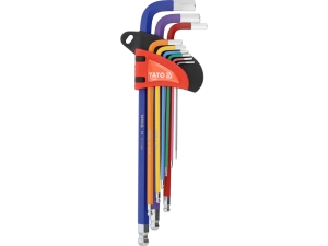 Zestaw kluczy imbusowych YATO 9 szt. 1.5-10mm długie z kulką stal s2 YT-05635
