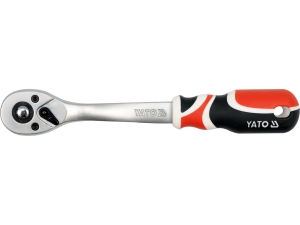 Grzechotka wygięta 3/8 cala YATO 72 zęby długość 200mm crv6140 YT-0731