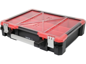 Organizer warsztatowy zamknięty YATO z 12 kuwetami czerwony YT-08960