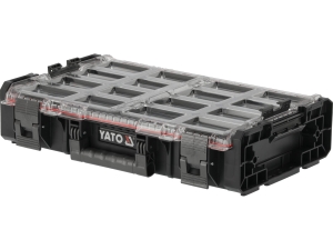 Organizer systemowy XL YATO 12 pojemników na drobne elementy pokrywa YT-09180