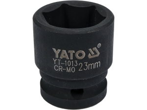 Nasadka udarowa 6 kątna YATO 1/2 cala 23mm stal crmo scm-440 krótka YT-1013
