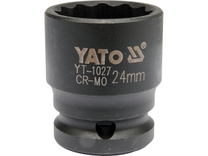 Nasadka udarowa 12-kątna YATO 24mm 1/2 cala crmo pneumatyczna do piast YT-1027