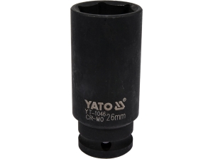 Nasadka udarowa długa YATO sześciokątna 1/2 cala 26mm stal crmo YT-1046