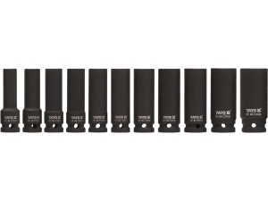 Nasadki udarowe długie YATO 1/2 cala 11 szt. 10 24mm zestaw gniazdo 6 kątna YT-1054