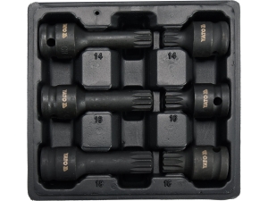 Zestaw kluczy trzpieniowych SPLINE YATO udarowe 1/2 cala M14 M16 M18 YT-10652
