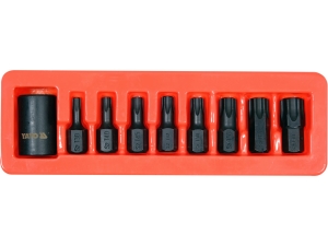 Zestaw kluczy udarowych TORX YATO trzpieniowych 1/2 cala 9 szt. YT-10664