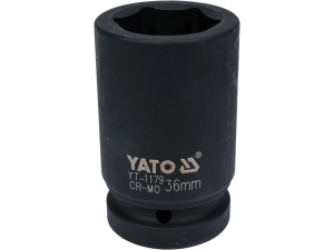 Nasadka udarowa długa YATO 1 cal 36mm sześciokątna stal crmo scm-440 YT-1179