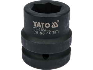 Nasadka udarowa YATO sześciokątna 28mm 1 cal stal crmo scm-440 YT-1184