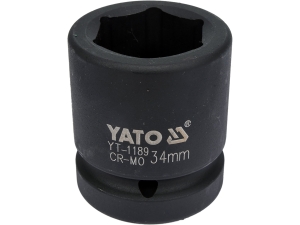Nasadka udarowa 6 kątna YATO 34mm na klucz 1 cal ze stali wysokiej jakości YT-1189