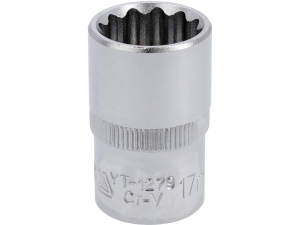 Nasadka dwunastokątna YATO 17mm krótka 1/2 cala profesjonalna CrV YT-1279