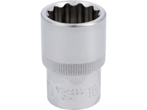 Nasadka dwunastokątna YATO 18mm krótka 1/2 cala profesjonalna CrV YT-1280