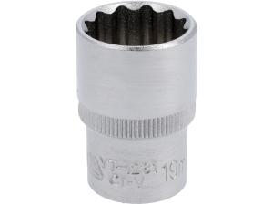 Nasadka dwunastokątna YATO 19mm 1/2 cala CrV 50bv30 AS-Drive YT-1281